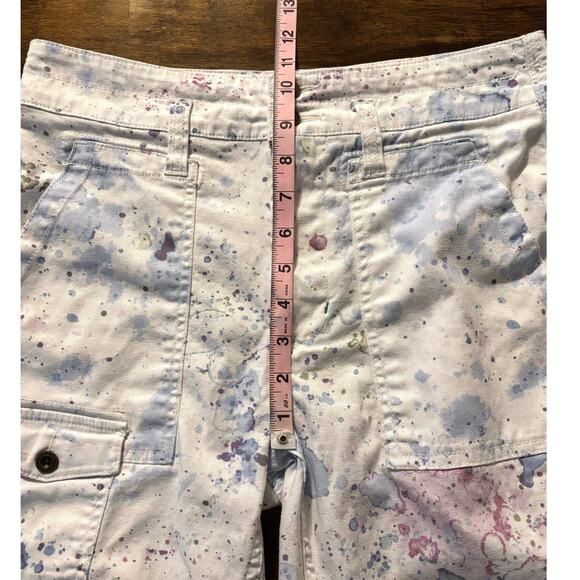Anthropologie Women’s 27 Pants Wanderer Watercolor Cargo Utility Relaxed - Picture 14 of 16